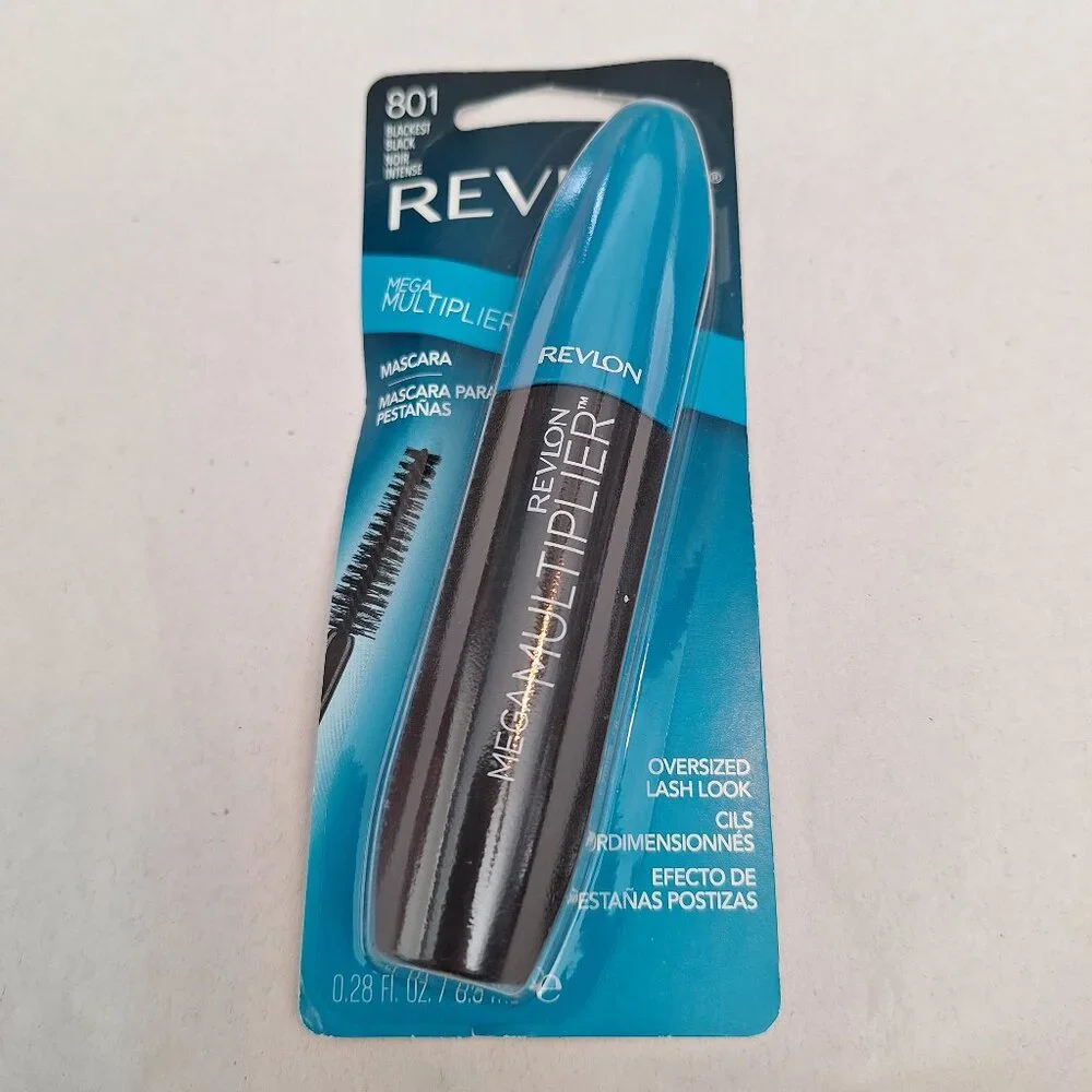 Revlon Mega Multiplier Mascara 801 BLACKEST BLACK 0.28 Fl Oz‎ New In Package
